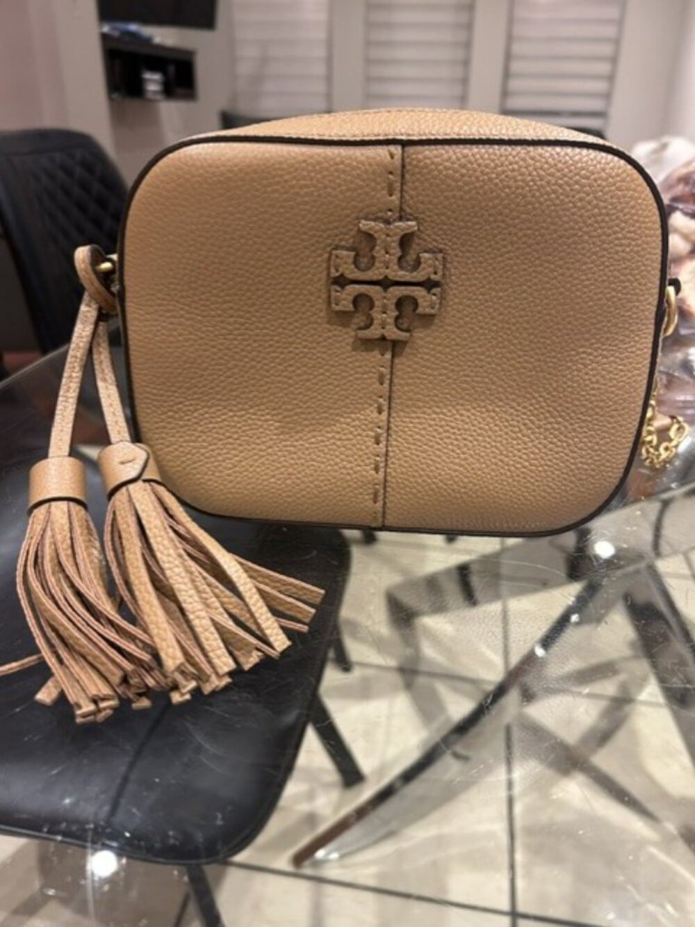 Tory Burch cross body bag - tan/brown IN EXCELLENT CONDITION!